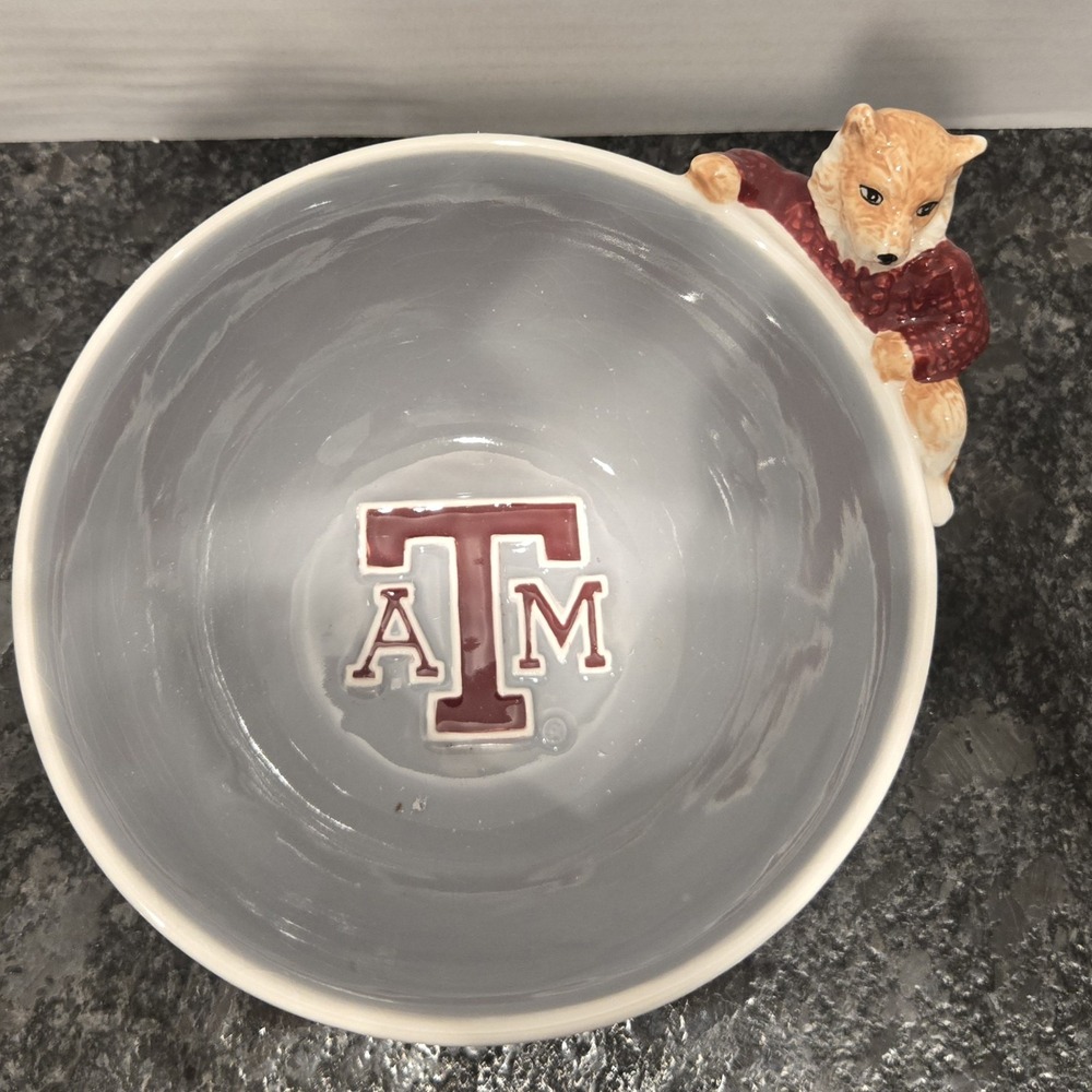 College Treasures Texas A&M Aggies Mascot Figural‎ Cereal/Ice Cream Bowl